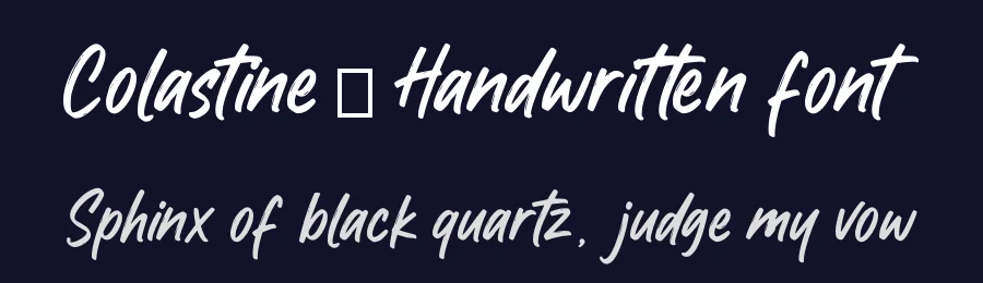 Colastine – Handwritten font by majelis art — Script Handwritten Font — thumbnail 2