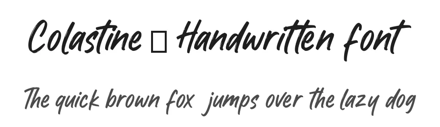 Colastine – Handwritten font by majelis art — Script Handwritten Font