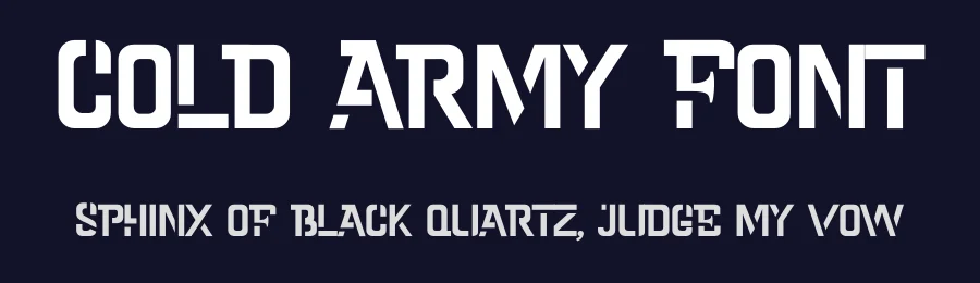 Cold Army Font by TypeFactory — Sans Serif Font — thumbnail 2