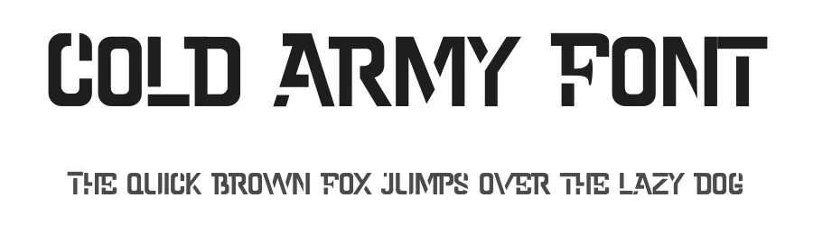 Cold Army Font by TypeFactory — Sans Serif Font