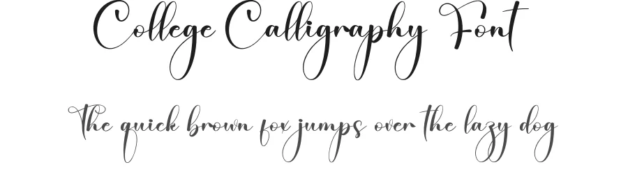 College Calligraphy Font by creativeletter — Script Handwritten Font