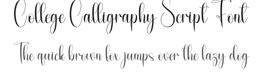 College Calligraphy Script Font by creativeletter — Script Handwritten Font