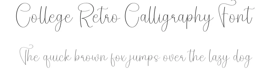 College Retro Calligraphy Font by creativeletter — Script Handwritten Font