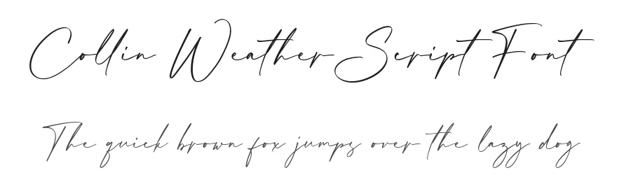 Collin Weather Script Font by [email protected] — Script Handwritten Font