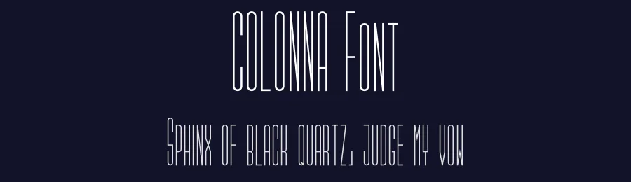 COLONNA Font by Andrea Siracusa — Display Font — thumbnail 2