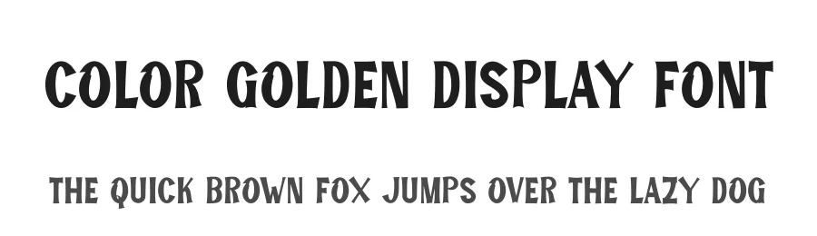 Color Golden Display Font by freshtypeink — Display Font