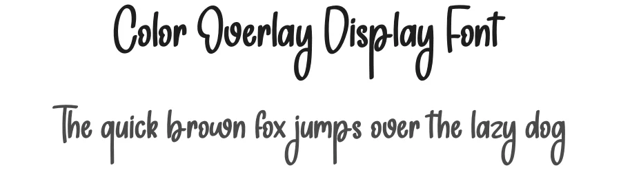 Color Overlay Display Font by creativeletter — Display Font