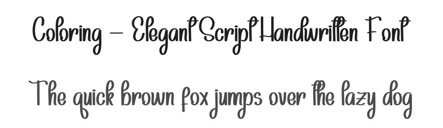 Coloring – Elegant Script Handwritten Font by andikastudio — Display Font