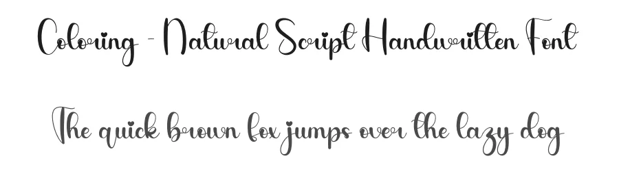 Coloring – Natural Script Handwritten Font by andikastudio — Script Handwritten Font