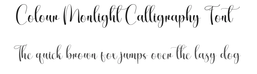 Colour Monlight Calligraphy Font by creativeletter — Script Handwritten Font