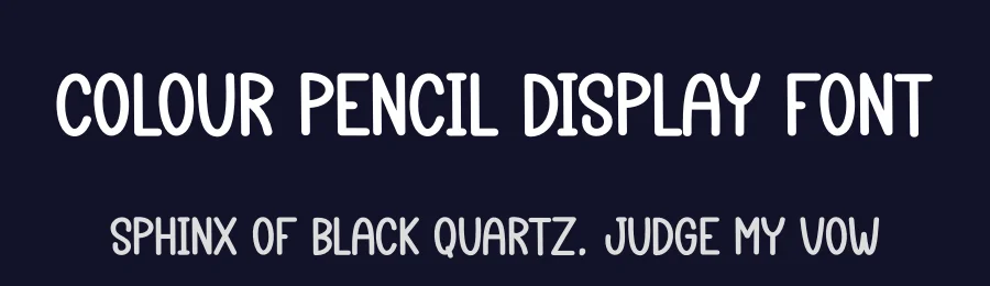 Colour Pencil Display Font by creativeletter — Display Font — thumbnail 2