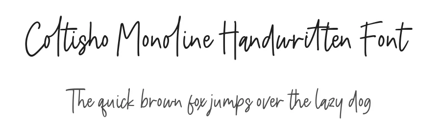 Coltisho Monoline Handwritten Font by balpirick — Script Handwritten Font