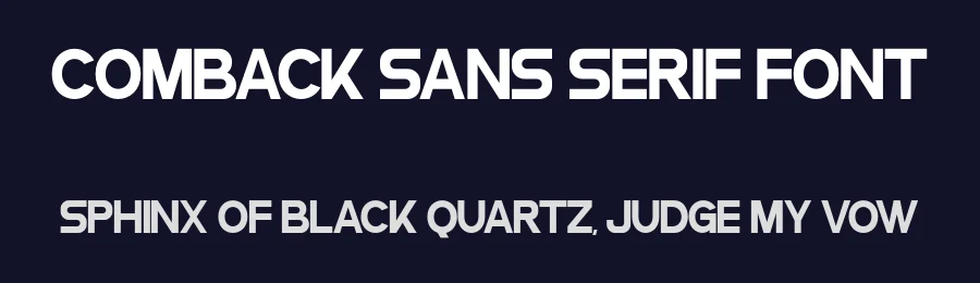 Comback Sans Serif Font by Funtype — Display Font — thumbnail 2