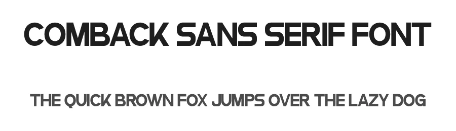 Comback Sans Serif Font by Funtype — Display Font