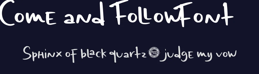 Come And Follow Font by CalligraphyFonts.net — Script Handwritten Font — thumbnail 2