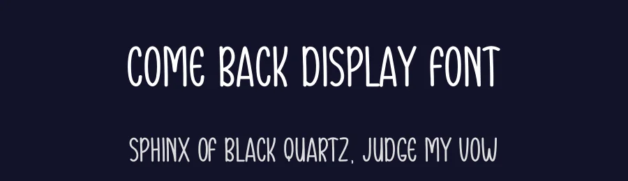 Come Back Display Font by andikastudio — Display Font — thumbnail 2