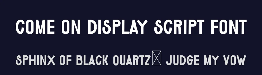 Come on Display Script Font by freshtypeink — Display Font — thumbnail 2