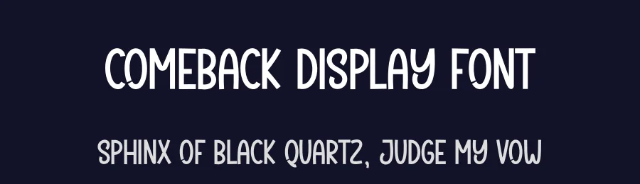 Comeback Display Font by andikastudio — Display Font — thumbnail 2