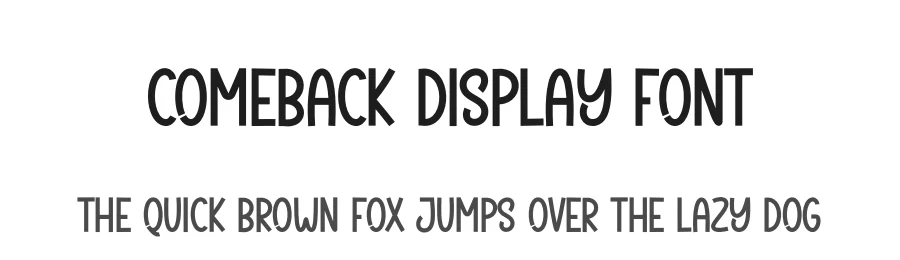 Comeback Display Font by andikastudio — Display Font