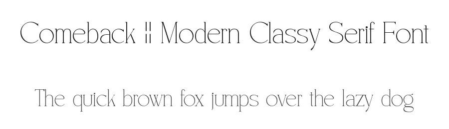 Comeback || Modern Classy Serif Font by ErmediaStudio — Display Font