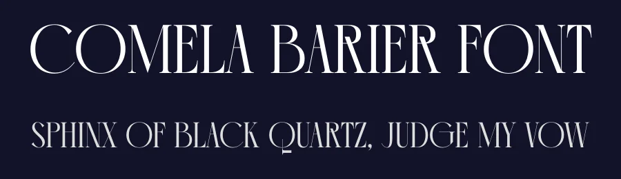 Comela Barier Font by timelesstype.co — Display Font — thumbnail 2