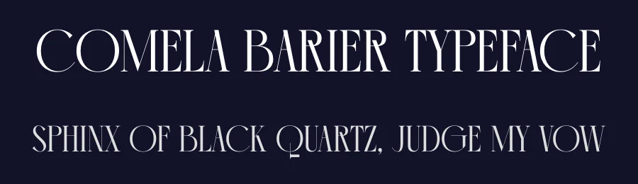 Comela Barier Typeface by timelesstype.co — Display Font — thumbnail 2