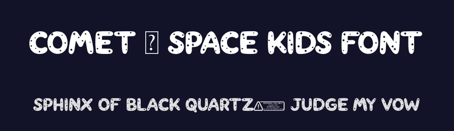 Comet – Space Kids Font by overlaytemplates — Display Font — thumbnail 2