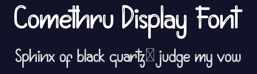 Comethru Display Font by edricstudio — Display Font — thumbnail 2
