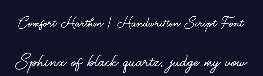 Comfort Harthen | Handwritten Script Font by Gracetypestudio — Script Handwritten Font — thumbnail 2
