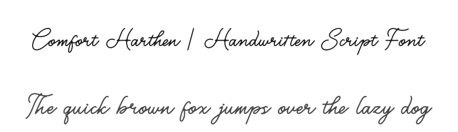 Comfort Harthen | Handwritten Script Font by Gracetypestudio — Script Handwritten Font
