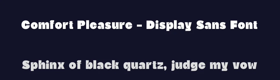 Comfort Pleasure – Display Sans Font by timelesstype.co — Display Font — thumbnail 2