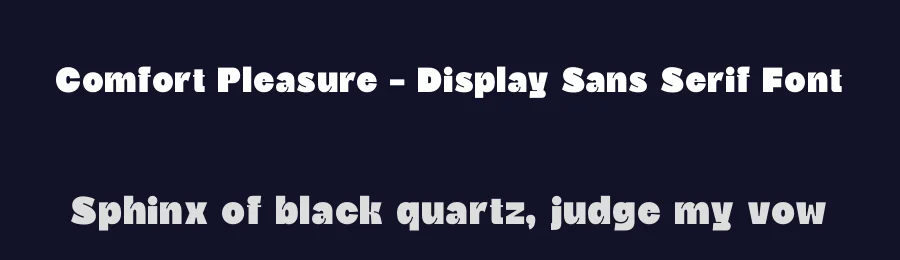 Comfort Pleasure – Display Sans Serif Font by timelesstype.co — Display Font — thumbnail 2