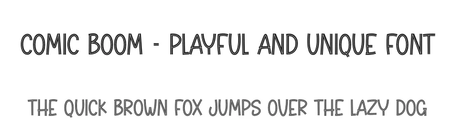 Comic Boom – Playful And Unique Font by creativeletter — Display Font