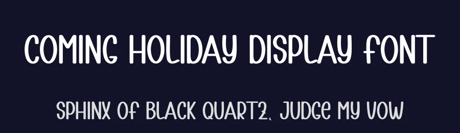 Coming Holiday Display Font by andikastudio — Display Font — thumbnail 2
