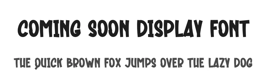 Coming Soon Display Font by creativeletter — Display Font