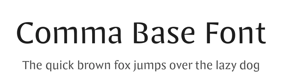 Comma Base Font by Martin Majoor — Display Font