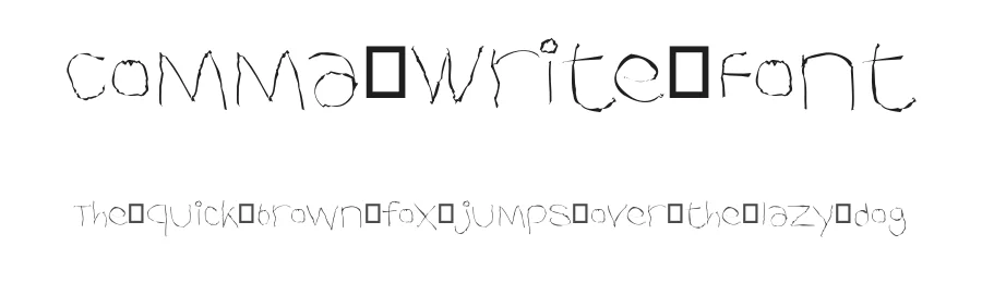 Comma Write Font by ffeeaarr — Display Font