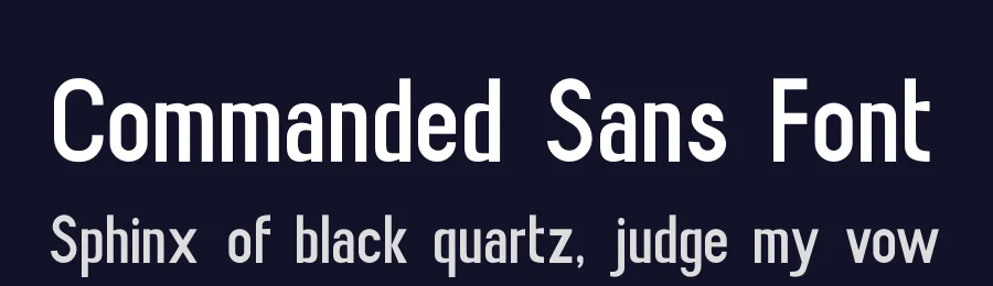 Commanded Sans Font by Zafiratype — Sans Serif Font — thumbnail 2