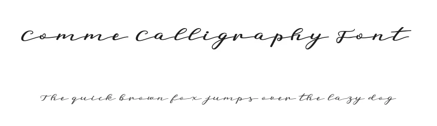 Comme Calligraphy Font by Polythene Designs β Script Handwritten Font