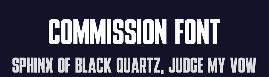 Commission Font by Johanne Lian Olsen — Display Font — thumbnail 2