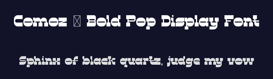 Comoz – Bold Pop Display Font by Rautan — Display Font — thumbnail 2