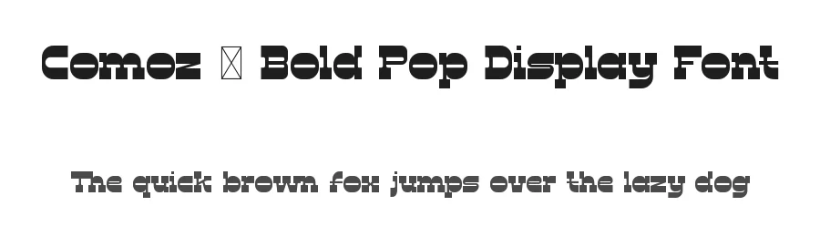 Comoz – Bold Pop Display Font by Rautan — Display Font
