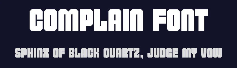 Complain Font by freeject — Sans Serif Font — thumbnail 2