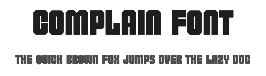 Complain Font by freeject — Sans Serif Font