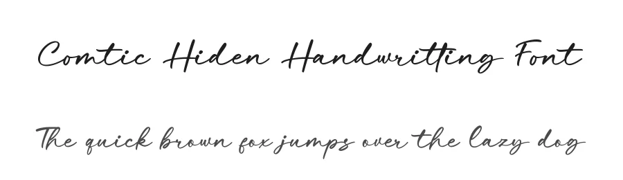 Comtic Hiden Handwritting Font by Basnistudio — Script Handwritten Font