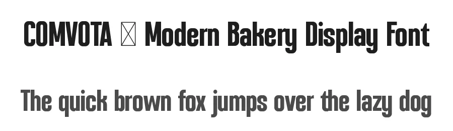 COMVOTA – Modern Bakery Display Font by Rautan — Decorative Font