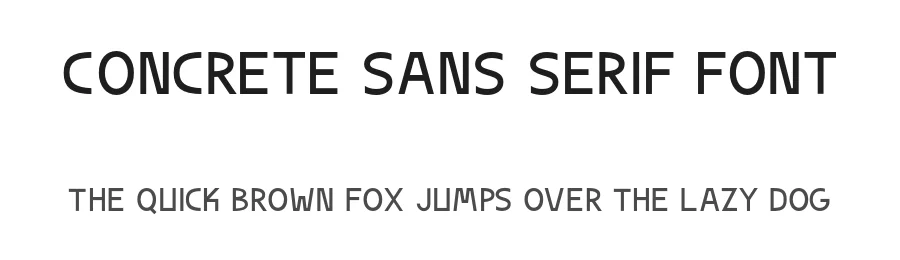 Concrete Sans Serif Font by Andy Karter — Sans Serif Font