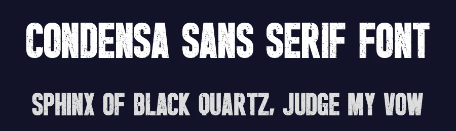 Condensa Sans Serif Font by Craftedtype — Decorative Font — thumbnail 2