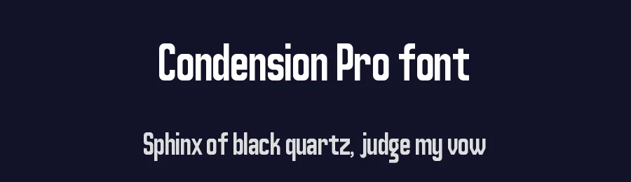 Condension Pro font by 538Fonts — Sans Serif Font — thumbnail 2