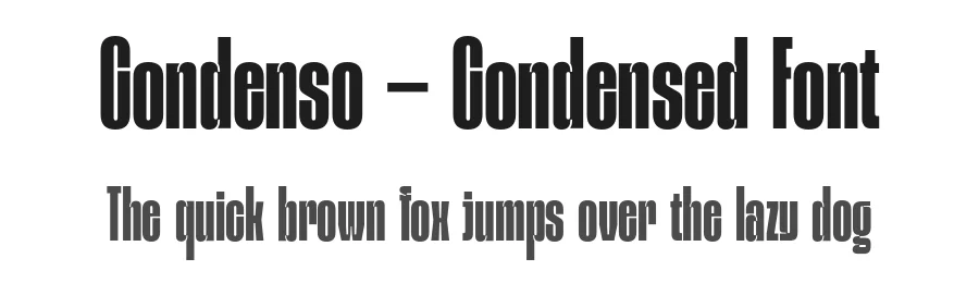 Condenso – Condensed Font by limitype — Decorative Font